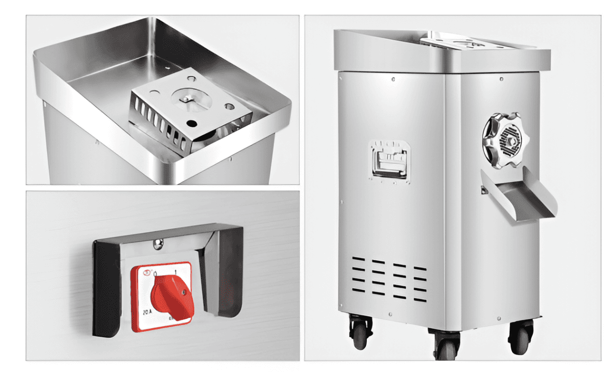 Picadora de Carne Industrial 250 kg/h para Carnicerías | Diseño de Tolva 2200W PS-3-DJ32