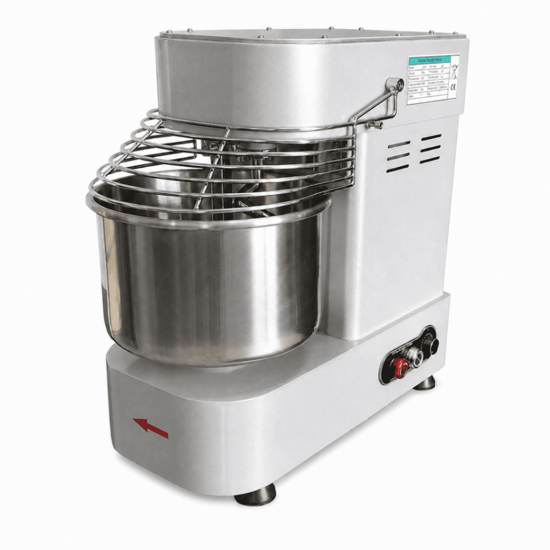 Amasadora Espiral Industrial Compacta para 3,5 kg de Harina | Cuba de 10 L para Panaderías y Pizzerí