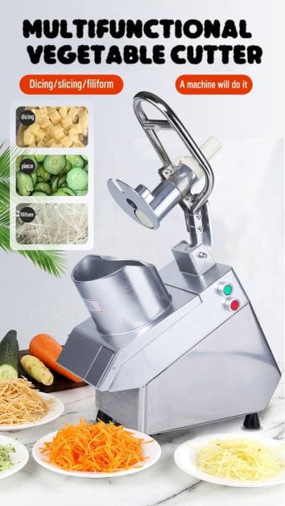 Cortador de Vegetales Multifuncional de Alta Potencia con Disco de 205mm y 5 Cuchillas | 750W WED-QC