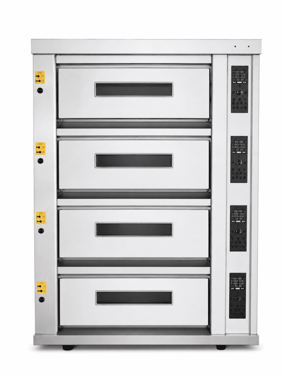 Horno Eléctrico de Piso 4 Cámaras 12 Bandejas 400×600mm con Vapor y Piedra S-403F - FULL