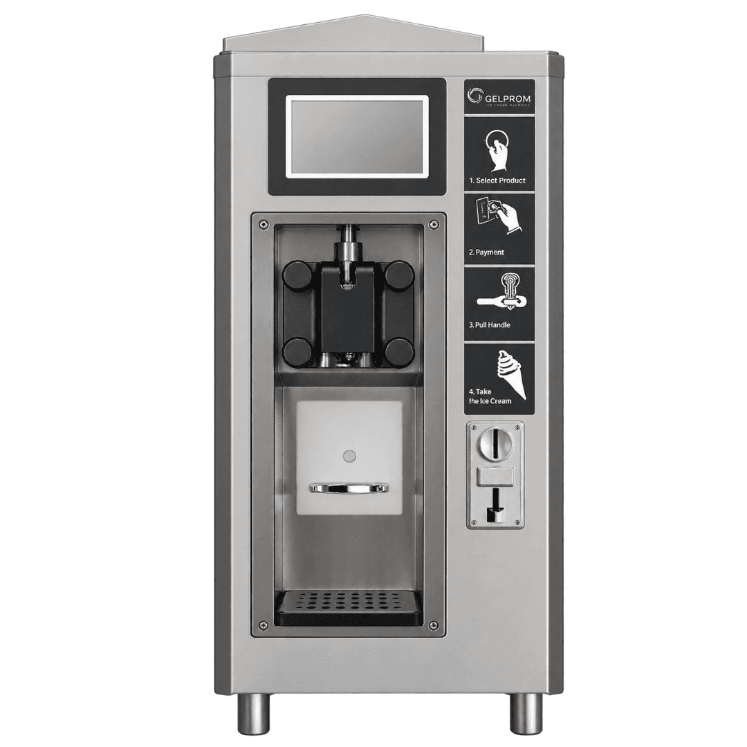 Máquina Profesional de Helado Soft GP100A-D – Vending de Sobremesa, 1 Sabor, Defrost