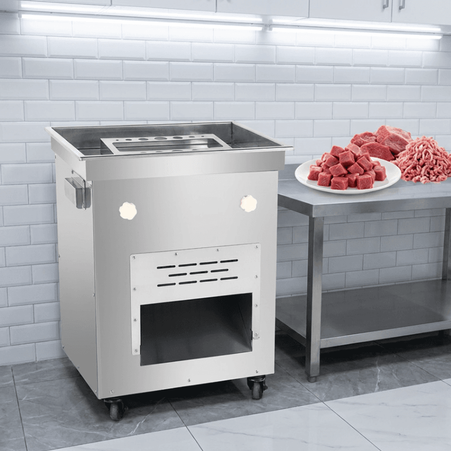 Cortadora de Carne Industrial 500-600 kg/h para Plantas Procesadoras | Desmontaje Fácil con Cuchilla