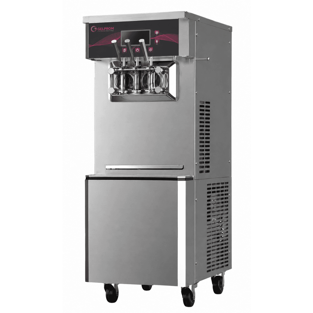 Máquina profesional de helado suave GP300F – de pie, 2 sabores + mix