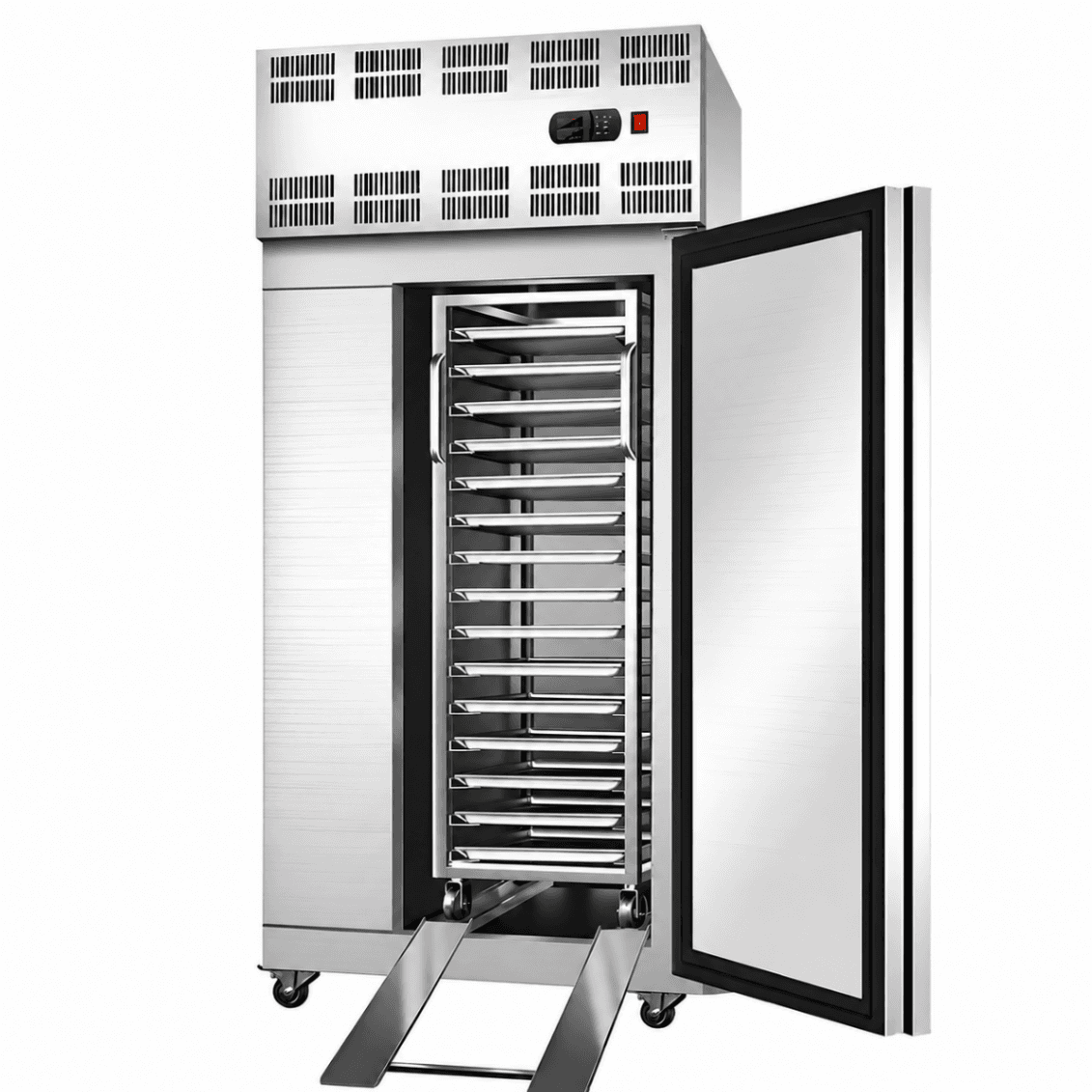Congelador Rápido Industrial de 10 Bandejas con Carro y 420L | -60 a -80°C GDBY80-10PUT