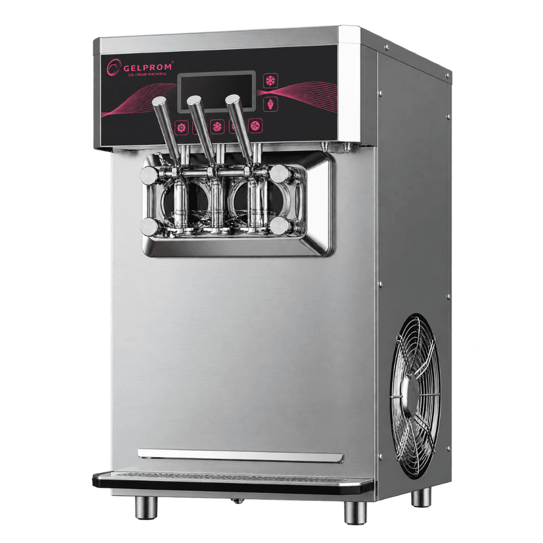 Máquina profesional de helado suave GP300T-F – 2 sabores + mix, Defrost y pasteurización