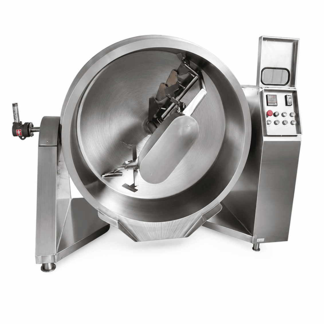 600 L Steam Tilting Kettle/Pan with Hydraulic Tilt and Planetary Mixer - BASIC