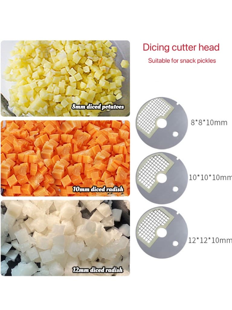 Cortador de Vegetales Multifuncional de Alta Potencia con Disco de 205mm y 5 Cuchillas | 750W WED-QC
