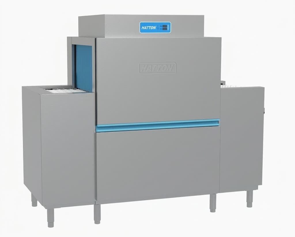 Lavavajillas Tipo Plano (Banda) HT-P1X – Capacidad 2,000 discos/hora – Ancho de Banda 530mm – 380V –