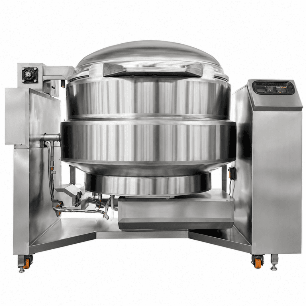 Sarten Volcable 600 Lts Electrica Vuelco Electrico con Valvula Lateral y Tapa Electrica Mixer - FULL