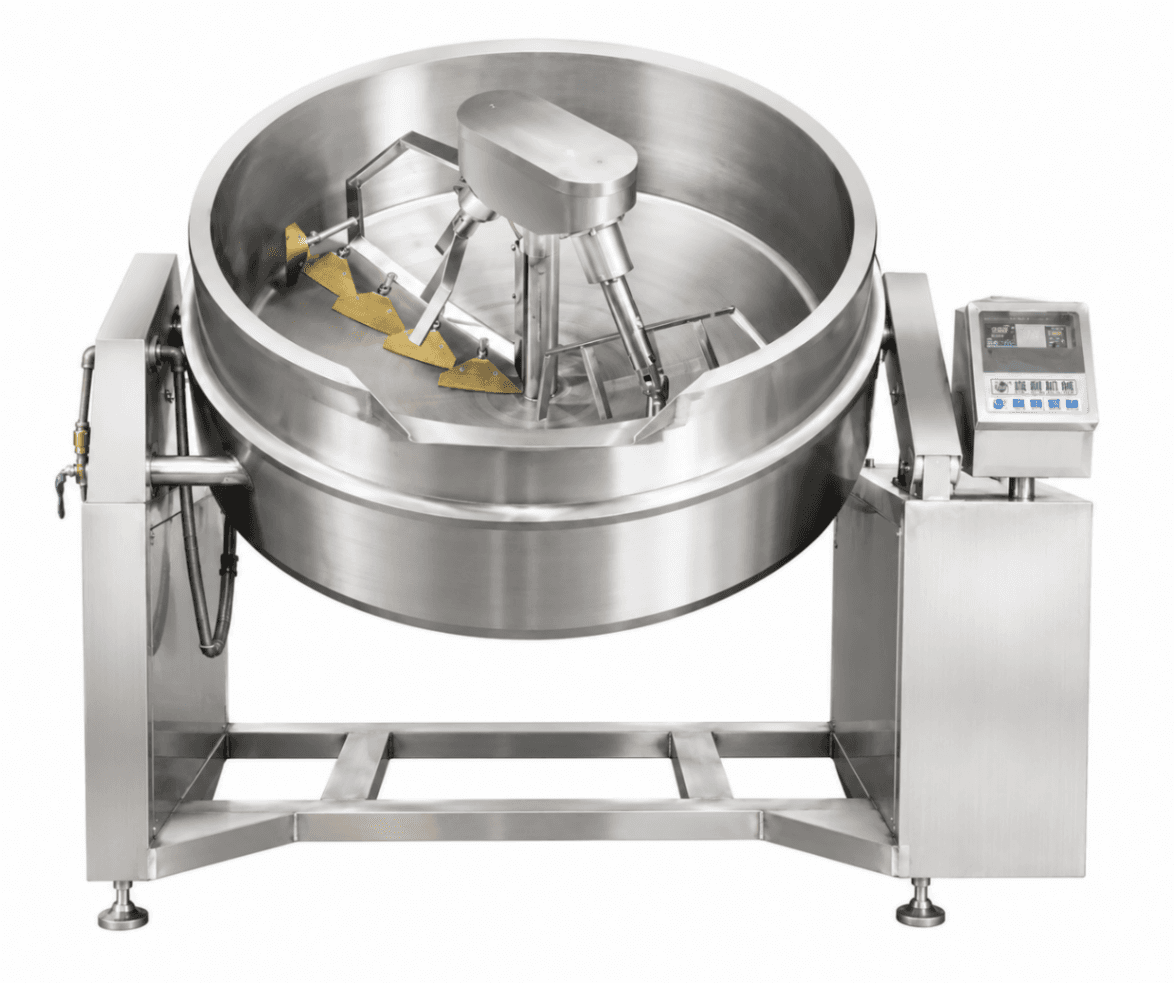 Tilting Kettle / Tilting Cooking Pan 400L with Indirect Gas Heating, Hydraulic Tilting and Planetary Mixer - BASIC