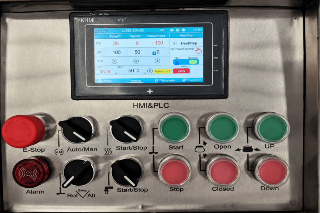 Marmita Basculante/Sartén Volcable 400 L a Vapor Mixer Doble Brazo PLC - FULL