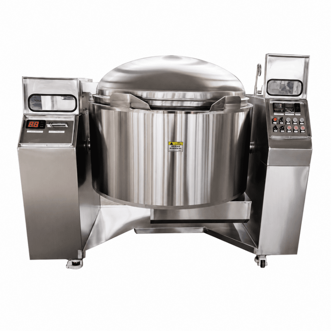 400 L Steam-Jacketed Tilting Kettle / Tilting Cooking Pan with Double-Arm Mixer and PLC - FULL