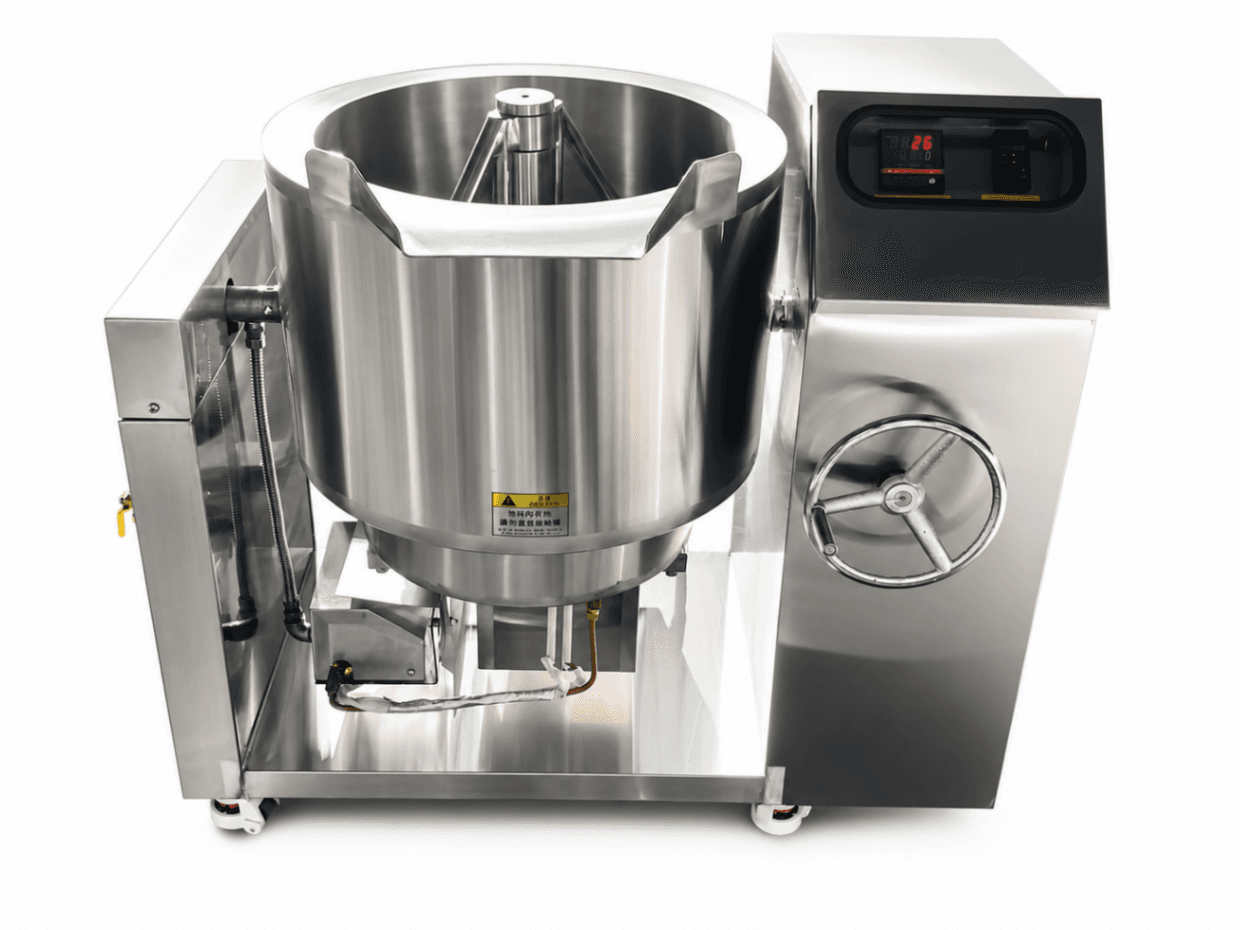 100L Electric Tilting Kettle/Pan with Manual Tilt and Mixer - BASIC