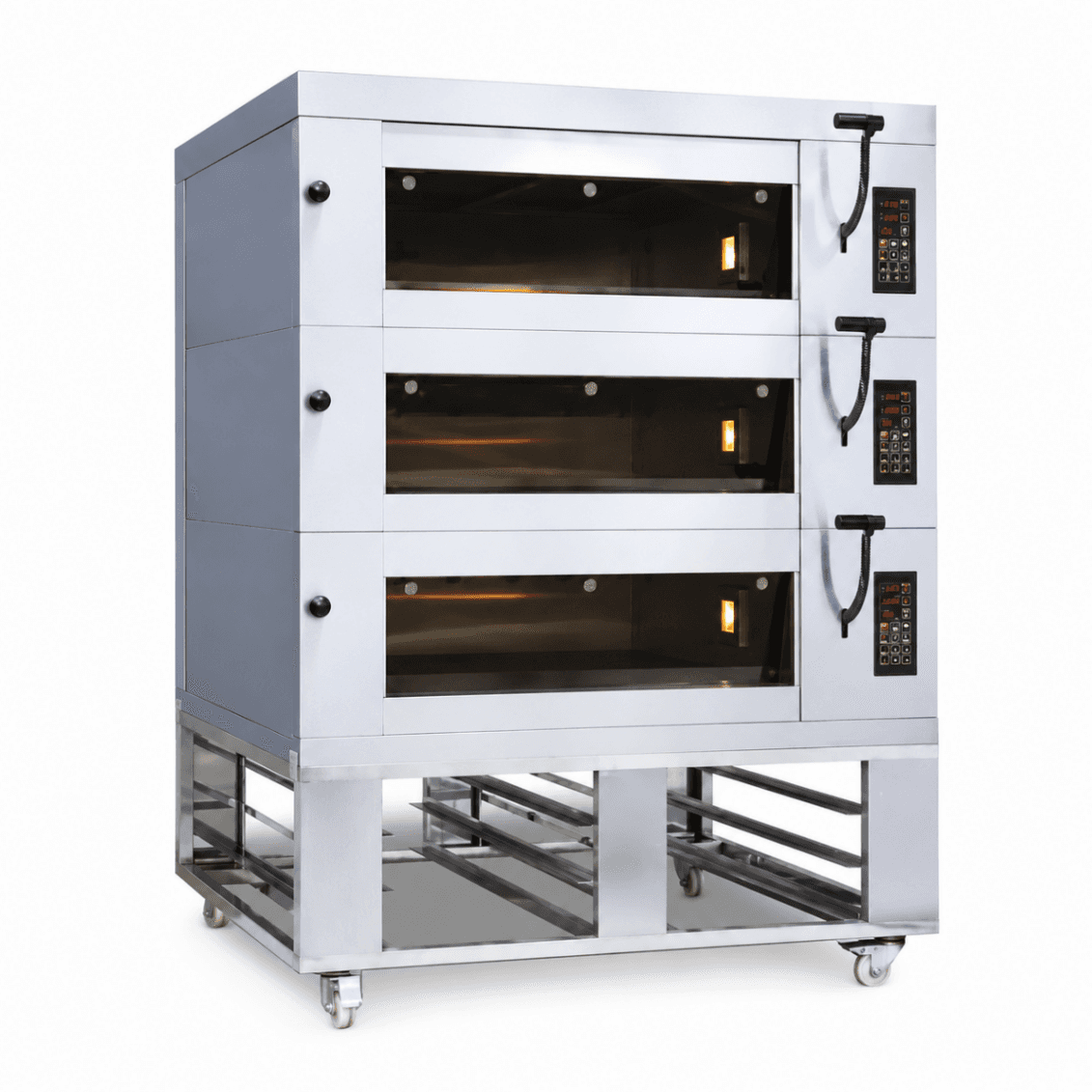 Horno Eléctrico de Piso Estilo Europeo 3 Cámaras 6 Bandejas 400×600mm S-E302 - ESTÁNDAR