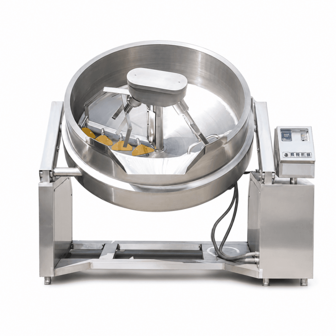 Tilting Kettle / Tilting Cooking Pan 200 L with Electric Heating, Electric Tilting and Mixer - BASIC
