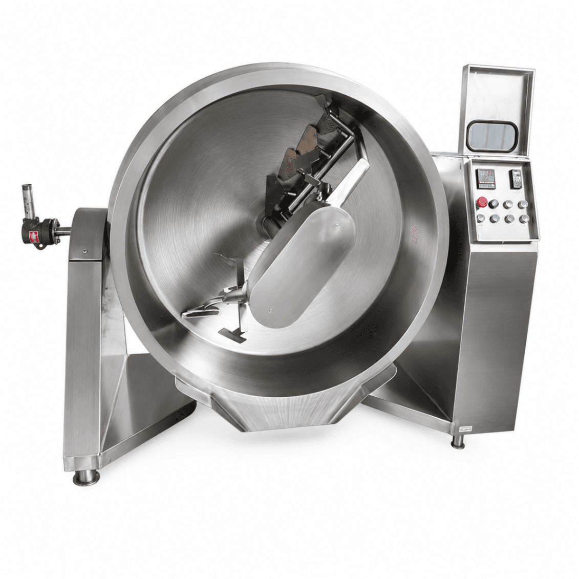 400 L Steam Tilting Kettle/Pan with Hydraulic Tilt and Planetary Mixer - BASIC