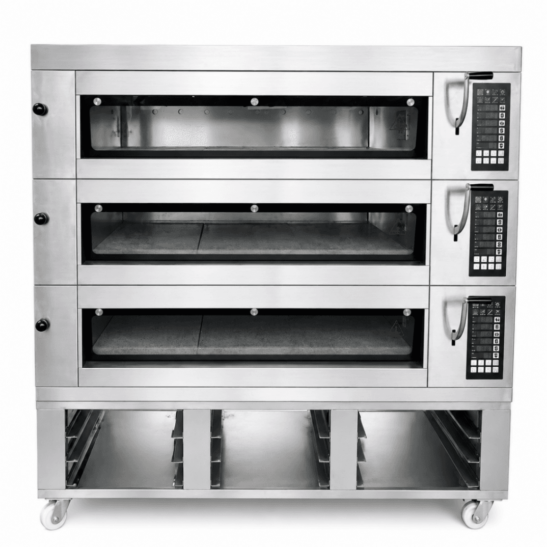 Horno Eléctrico de Piso Estilo Europeo 3 Cámaras 9 Bandejas 400×600mm S-E303 - ESTÁNDAR
