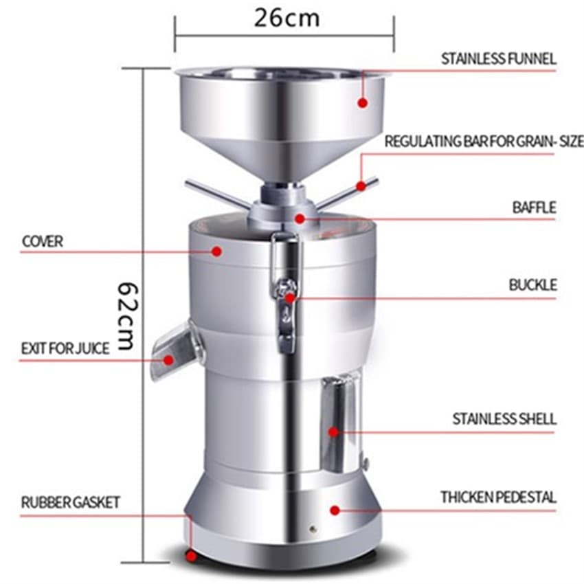 Máquina Eléctrica Comercial e Industrial para Leche de Soja Serie S | 1800W 50kg/h TYPE-125S