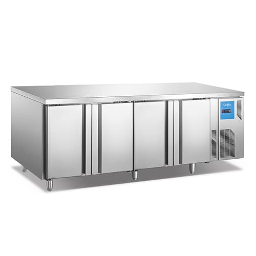 Bancada Refrigerada Comercial GN 1/1 de 4 Portas para Restauração | Frio Positivo 2250mm com Dixell e R290 TG23L4