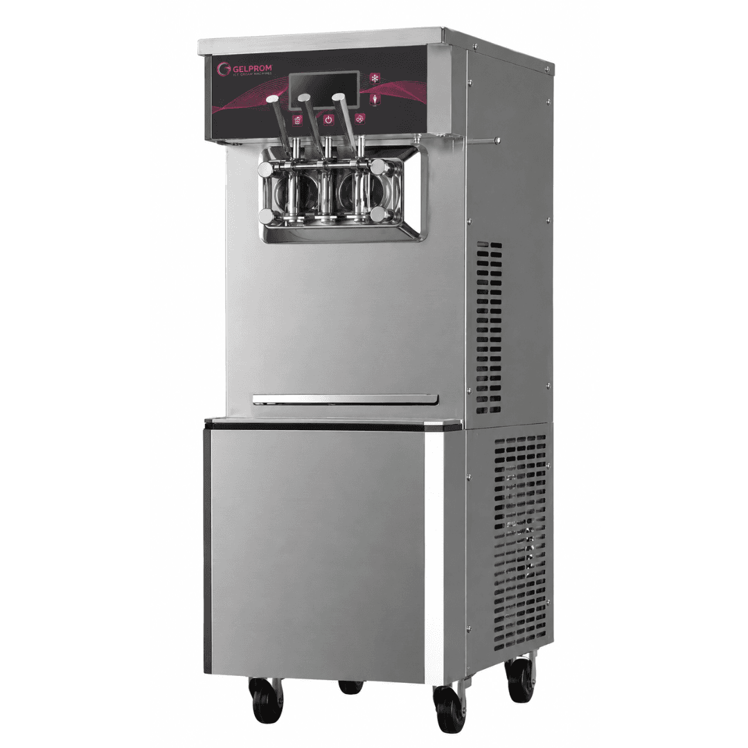 Máquina profesional de helado suave GP300F-F – 2 sabores + mix, Defrost y pasteurización